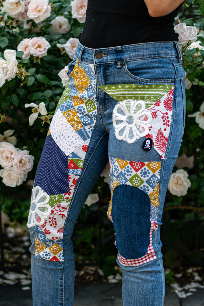 Patchwork Jeans DIY: 3 ways to try this trend! - One CrafDIY Girl